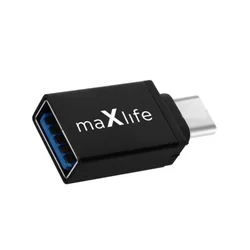 Adapter: MaxLife - USB / TYPE-C (USB-C), fekete adapter-1