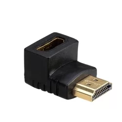 Adapter: Akyga AD-01- HDMI / HDMI HUB porttal, 90 fokban elfordított, fekete-1