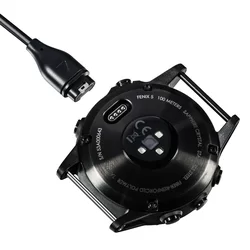 Tactical - Garmin Fenix 5 / 6 / 7 okosóra töltő - fekete , USB végű kábel, 54cm-3