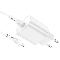 Töltő: HOCO N22 - Type-C (USB-C) portos fehér hálózati gyors töltőfej 25W + Type-C (USB-C) / Lightning kábel (1m)-4