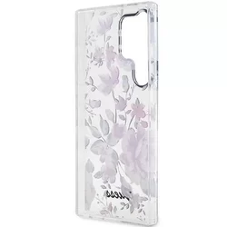 Telefontok Samsung Galaxy S23 Ultra - Guess Flower Collection hátlap tok - virágmintás/átlátszó-4