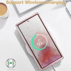 Telefontok Samsung Galaxy S23 Ultra - Tech- Protect Velar - átlátszó előlap + plexi marble mintás hátlapi 360°-os tok -1