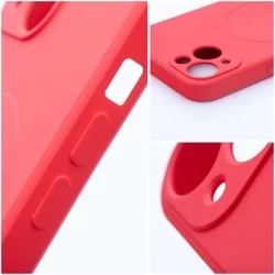 Telefontok iPhone 14 - MagSafe kompatibilis piros szilikon tok-2