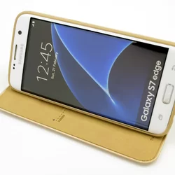 Telefontok UNIQ Kihajtható Tok Arany - Samsung Galaxy S7 Edge (8719273222317)-2