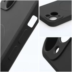 Telefontok iPhone 14 - MagSafe kompatibilis fekete szilikon tok-2
