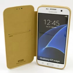 Telefontok UNIQ Kihajtható Tok Arany - Samsung Galaxy S7 Edge (8719273222317)-3