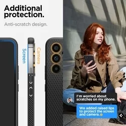 Telefontok Samsung Galaxy A54 5G - SPIGEN Liquid Air matt fekete hátlap tok-11