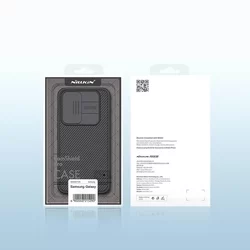Telefontok Samsung Galaxy A54 5G - Nillkin csúsztatható kameravédős fekete hátlap tok-1