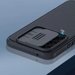 Telefontok Samsung Galaxy A54 5G - Nillkin csúsztatható kameravédős fekete hátlap tok-2