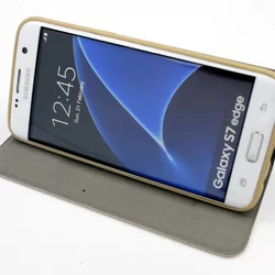 Telefontok UNIQ Kihajtható Tok Arany - Samsung Galaxy S7 Edge (8719273222461)-2