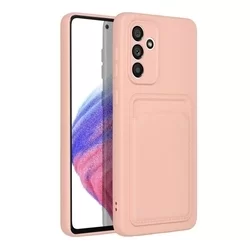 Telefontok Samsung Galaxy A54 5G - Forcell Card - pink kártyatartós szilikon hátlap tok-1