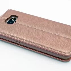 Telefontok UNIQ Rose Gold Kihajtható Tok - Samsung Galaxy S6 (8719273222119)-1