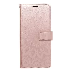 Samsung Galaxy A34 5G Telefontok - MEZZO mandala mintás rose gold mágneses szilikon keretes könyvtok-1
