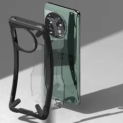Telefontok OnePlus 11 5G - Ringke Fusion X Design fekete ütésálló tok-8