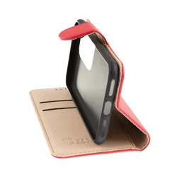 Xiaomi Redmi 12C Telefontok - Tactical Field piros szilikon keretes könyvtok mágneses ráhajtófüllel-2