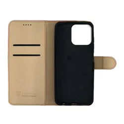 Xiaomi Redmi 12C Telefontok - Tactical Field piros szilikon keretes könyvtok mágneses ráhajtófüllel-3