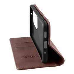 Xiaomi Redmi 12C Telefontok - Tactical Xproof barna szilikon keretes mágneses könyvtok-1