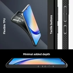 Telefontok Samsung Galaxy A34 5G - SPIGEN Liquid Air Matt Fekete tok-9