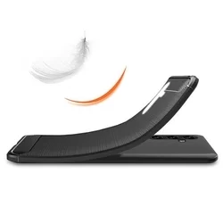 Samsung Galaxy A34 5G Telefontok - Carbon Fiber fekete szilikon tok-1