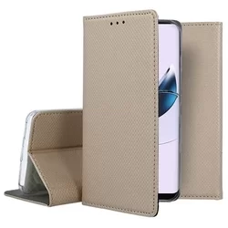 Motorola Moto G53 Telefontok - arany mágneses szilikon keretes könyvtok-3