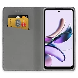 Motorola Moto G13 Telefontok - piros mágneses szilikon keretes könyvtok-1