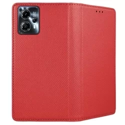 Telefontok Motorola Moto G23 - piros mágneses szilikon keretes könyvtok-2
