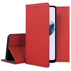 Motorola Moto G53 Telefontok - piros mágneses szilikon keretes könyvtok-3