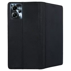 Motorola Moto G53 Telefontok - fekete mágneses szilikon keretes könyvtok-2