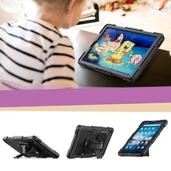 Tablettok Lenovo Tab M10 Plus 10,3 (TB-X606F) - SOLID360 ütésálló, kitámasztható, fekete tablet tok-4