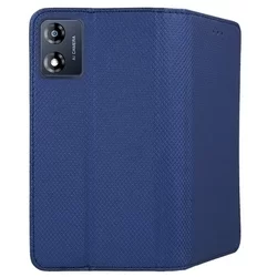 Telefontok Motorola Moto E13 - kék mágneses szilikon keretes könyvtok-1