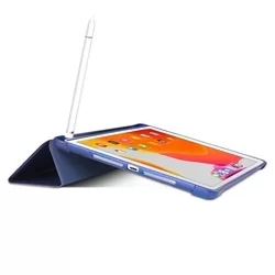 Tablettok iPad Mini 4 (2015) / Mini 5 (2019) - kék smart case ceruza tartóval-1