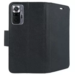Telefontok Xiaomi Redmi Note 10 Pro / 10 Pro Max - FANCY fekete szilikon keretes könyvtok-2