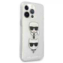 Telefontok iPhone 13 Pro - Karl Lagerfeld Glitter Karl`s & Choupette glitteres hátlap tok-2