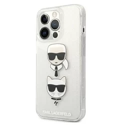 Telefontok iPhone 13 Pro - Karl Lagerfeld Glitter Karl`s & Choupette glitteres hátlap tok-4