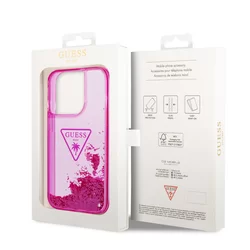 Telefontok iPhone 14 Pro - Guess Liquid Glitter - kemény hátlaptok - Pink-6