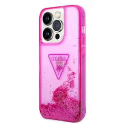 Telefontok iPhone 14 Pro - Guess Liquid Glitter - kemény hátlaptok - Pink-1