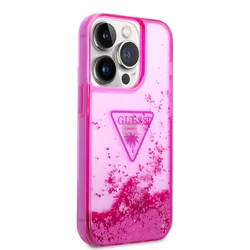 Telefontok iPhone 14 Pro - Guess Liquid Glitter - kemény hátlaptok - Pink-2
