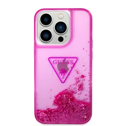 Telefontok iPhone 14 Pro - Guess Liquid Glitter - kemény hátlaptok - Pink-3
