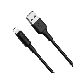 Kábel: HOCO X25 - USB / Lightning fekete kábel, (2,4A) 1m-2