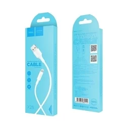 HOCO X25 Kábel - USB / Lightning fehér kábel, (2A) 1m-3