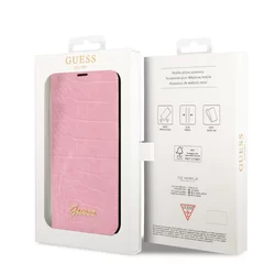 Telefontok iPhone 14 Pro Max - Guess Croco pink könyvtok-5