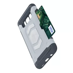 Telefontok Samsung S10 - Defender Magnetic ezüst ütésálló, mágneses hátlap tok-4