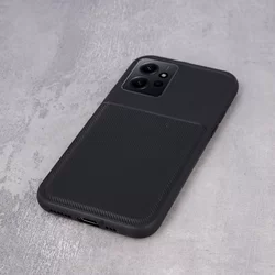 Xiaomi Redmi Note 12 4G / LTE Telefontok - Elegance fekete műanyag hátlap tok szilikon kerettel-2