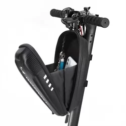 Biciklis tartó: Wozinsky - Univerzális, vízálló, roller kormányra szerelhető, fekete műanyag táska-1