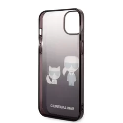 Telefontok iPhone 14 Plus - Karl Lagerfeld - K&C - fekete- átlátszó hátlap tok-4
