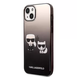 Telefontok iPhone 14 Plus - Karl Lagerfeld - K&C - fekete- átlátszó hátlap tok-3