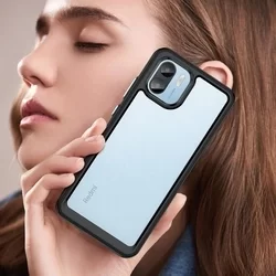 Telefontok Xiaomi Redmi A2 - átlátszó hátlap tok, fekete szilikon kerettel-6
