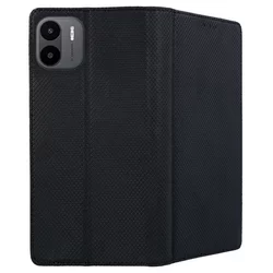 Telefontok Xiaomi Redmi A2 - fekete mágneses szilikon keretes könyvtok-2