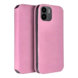 Xiaomi Redmi A2 Telefontok - Dual Pocket - pink mágneses átlátszó szilikon keretes könyvtok-1