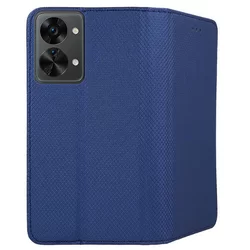 OnePlus Nord 2T 5G Telefontok - kék mágneses szilikon keretes könyvtok-1